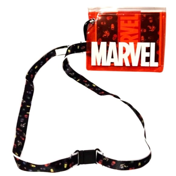 Bioworld Marvel Classic Superhero Logos Lanyard with ID Pouch (ages 14+) - Picture 8 of 8